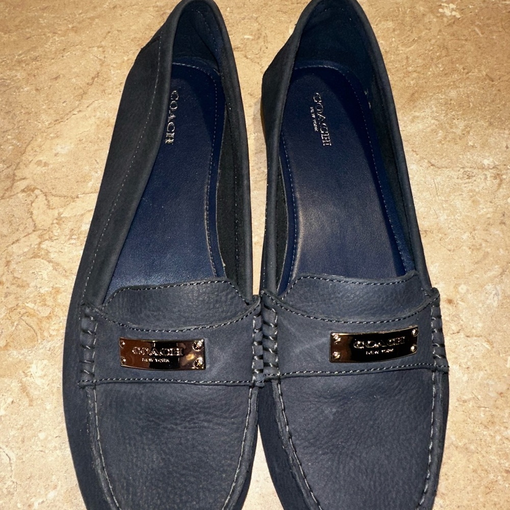 Coach Navy Blue Loafers